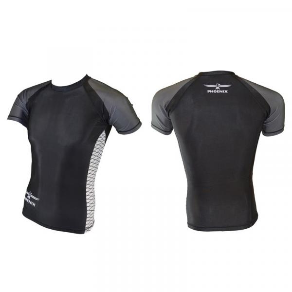 Phoenix Rashguard grau/schwarz kurz